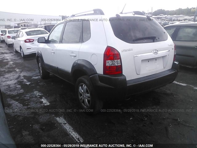 KM8JN12D77U478376 - 2007 HYUNDAI TUCSON SE/LIMITED WHITE photo 3