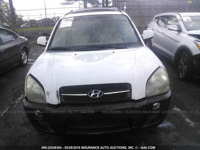 KM8JN12D77U478376 - 2007 HYUNDAI TUCSON SE/LIMITED WHITE photo 6