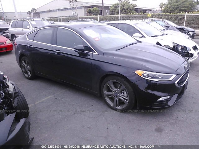 3FA6P0VP0HR322442 - 2017 FORD FUSION SPORT BLACK photo 1