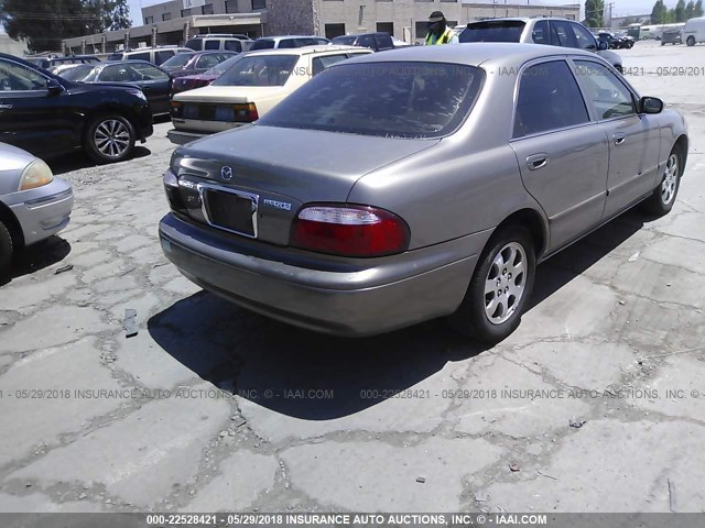 1YVGF22C925274071 - 2002 MAZDA 626 LX GOLD photo 4