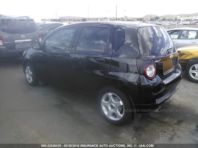 KL1TD6DE3AB135769 - 2010 CHEVROLET AVEO LS/LT BLACK photo 3