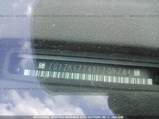 1G1ZK57749F109744 - 2009 CHEVROLET MALIBU LTZ 白色 照片 9