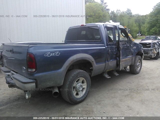 1FTWX31PX6EA70393 - 2006 FORD F350 SRW SUPER DUTY BLUE photo 4