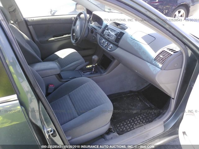 4T1BE32K95U022844 - 2005 TOYOTA CAMRY LE/XLE/SE Yaşıl foto 5
