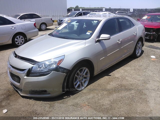 1G11C5SL2EF213271 - 2014 CHEVROLET MALIBU 1LT GOLD photo 2