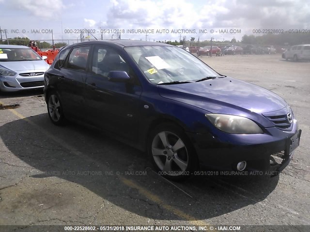 JM1BK343151228647 - 2005 MAZDA 3 HATCHBACK BLUE photo 1