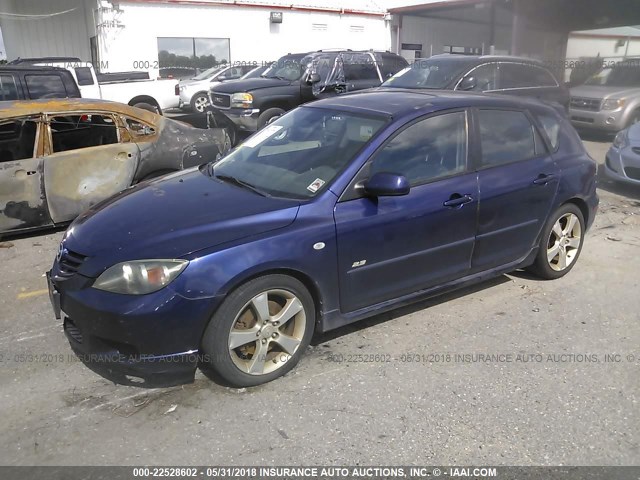 JM1BK343151228647 - 2005 MAZDA 3 HATCHBACK BLUE photo 2