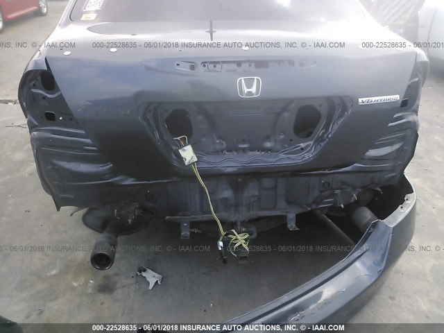 JHMCN36476C001646 - 2006 HONDA ACCORD HYBRID GRAY photo 6