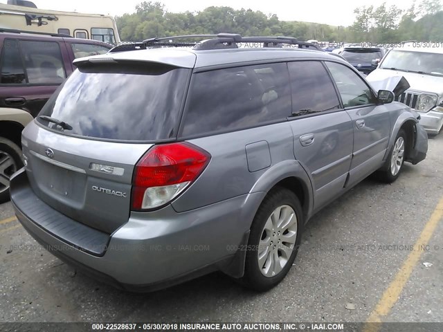 4S4BP66C897324323 - 2009 SUBARU OUTBACK 2.5I LIMITED GRAY photo 4