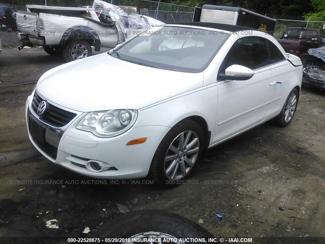 WVWBA71F29V018842 - 2009 VOLKSWAGEN EOS TURBO/KOMFORT WHITE photo 2