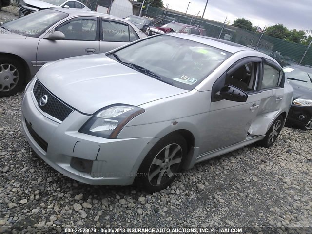 3N1AB6AP5BL719153 - 2011 NISSAN SENTRA 2.0/2.0S/SR/2.0SL SILVER photo 2