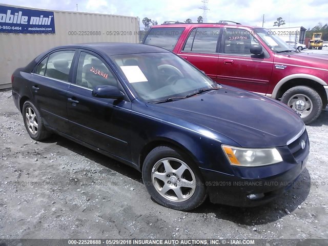 5NPEU46F46H141047 - 2006 HYUNDAI SONATA GLS/LX BLACK photo 1