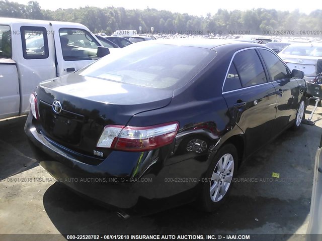 JTNBB46K173028073 - 2007 TOYOTA CAMRY NEW GENERAT HYBRID BLACK photo 4