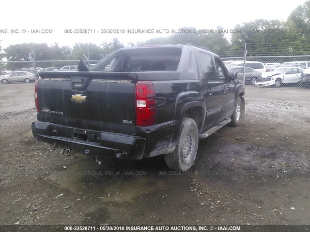 3GNVKFE02AG161241 - 2010 CHEVROLET AVALANCHE LT BLACK photo 4