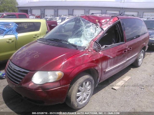 2C4GP54L55R391378 - 2005 CHRYSLER TOWN & COUNTRY TOURING MAROON photo 2