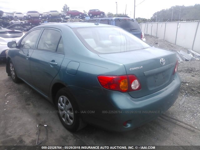 JTDBL40E69J048659 - 2009 TOYOTA COROLLA LE/XLE GREEN photo 3