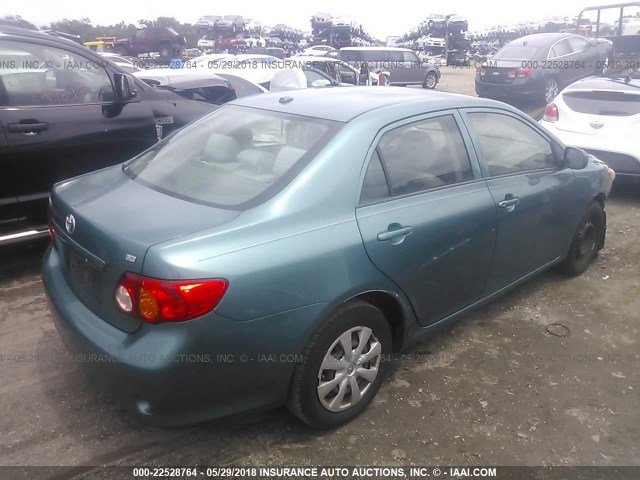 JTDBL40E69J048659 - 2009 TOYOTA COROLLA LE/XLE GREEN photo 4