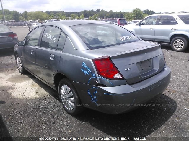 1G8AJ52F74Z176586 - 2004 SATURN ION LEVEL 2 GRAY photo 3