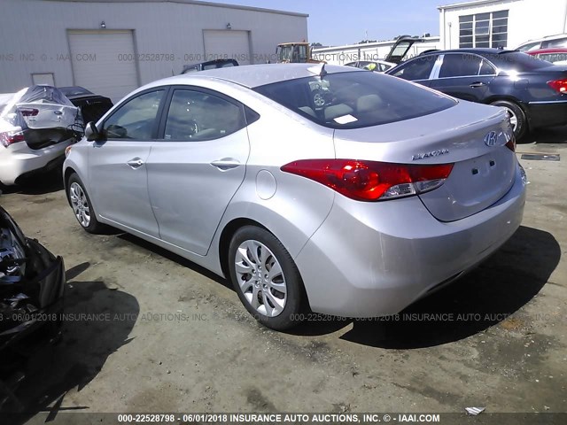 KMHDH4AE0CU232764 - 2012 HYUNDAI ELANTRA GLS/LIMITED SILVER photo 3