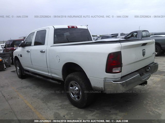 3D7UT2CL2BG566059 - 2011 DODGE RAM 2500 WHITE photo 3