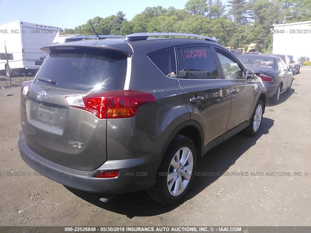 JTMDFREVXFD114971 - 2015 TOYOTA RAV4 LIMITED BROWN photo 4