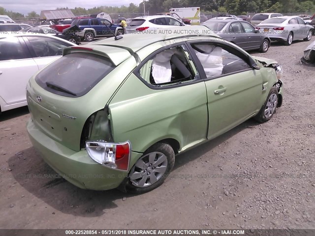 KMHCM3AC3AU162061 - 2010 HYUNDAI Accent BLUE/GS GREEN photo 4