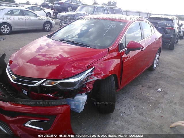 1G1BF5SM3H7268170 - 2017 CHEVROLET CRUZE PREMIER RED photo 2