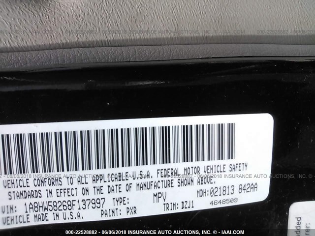 1A8HW58268F137997 - 2008 CHRYSLER ASPEN LIMITED BLACK photo 9
