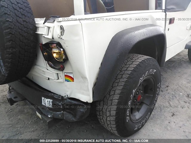 1J4FY29P8VP407202 - 1997 JEEP WRANGLER / TJ SE WHITE photo 6