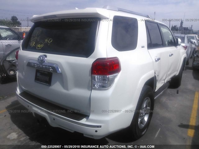 JTEZU5JR9B5024854 - 2011 TOYOTA 4RUNNER SR5/LIMITED WHITE photo 4