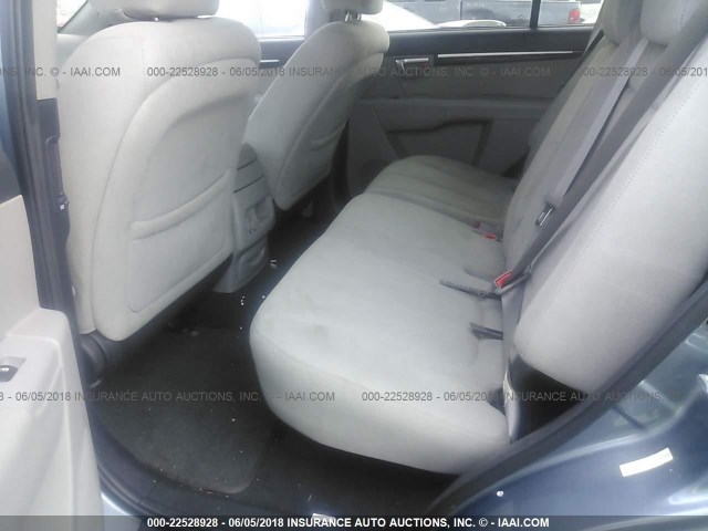 5NMSG13D69H312314 - 2009 HYUNDAI SANTA FE GLS BLUE photo 8