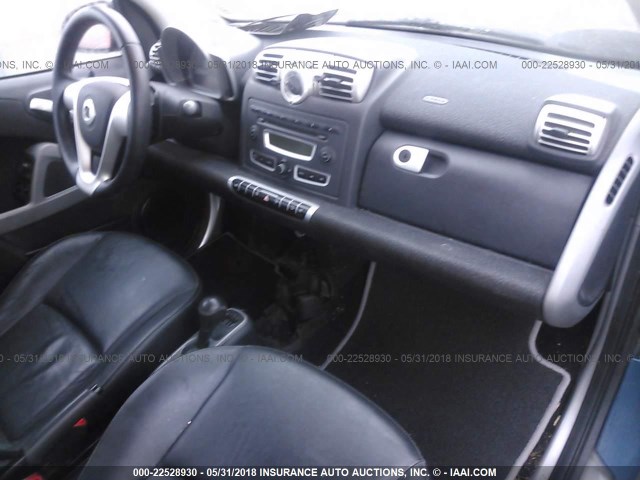 WMEEJ31XX8K196000 - 2008 SMART FORTWO PURE/PASSION BLUE photo 5