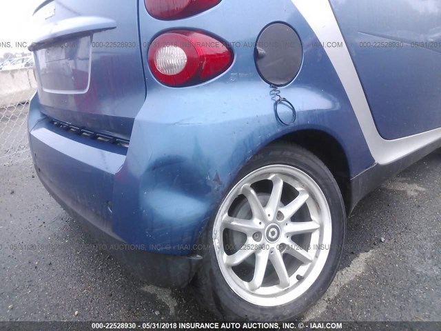 WMEEJ31XX8K196000 - 2008 SMART FORTWO PURE/PASSION BLUE photo 6