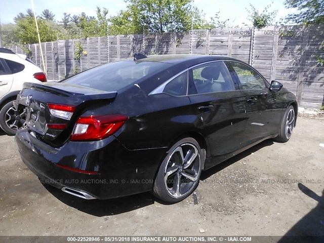 1HGCV1F34JA000411 - 2018 HONDA ACCORD SPORT BLACK photo 4