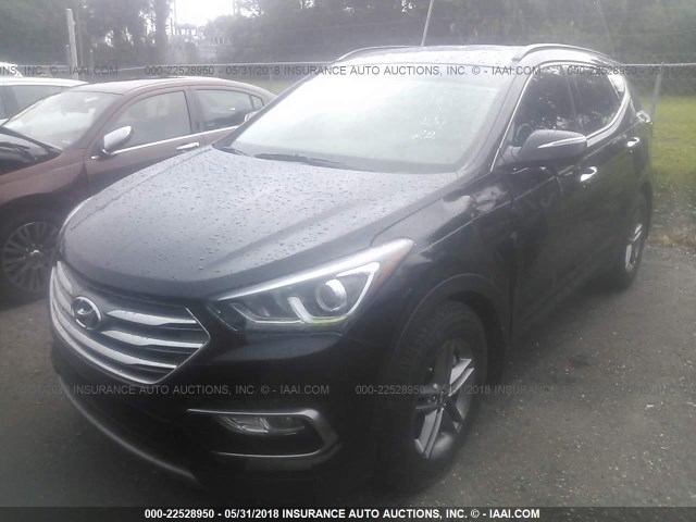 5NMZU3LB4HH022525 - 2017 HYUNDAI SANTA FE SPORT  BLACK photo 2