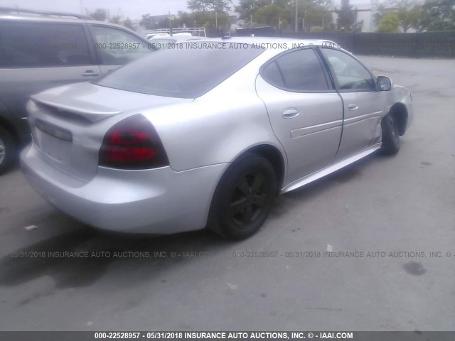 2G2WP582581137819 - 2008 PONTIAC GRAND PRIX SILVER photo 4