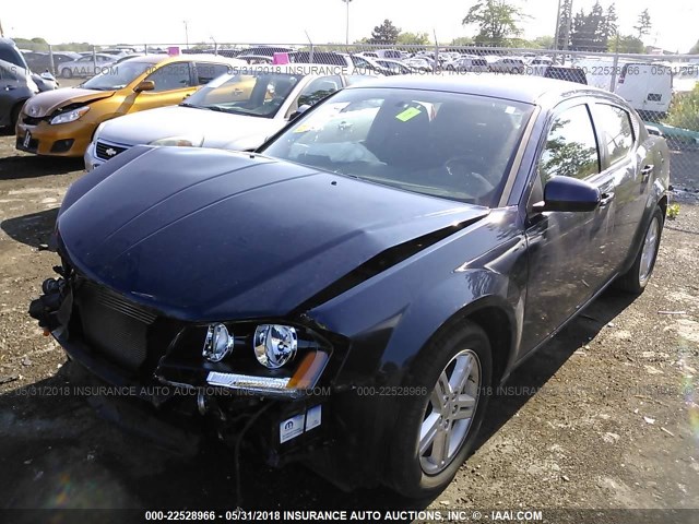 1C3CDZCG9DN544816 - 2013 DODGE AVENGER SXT Dark Blue photo 2