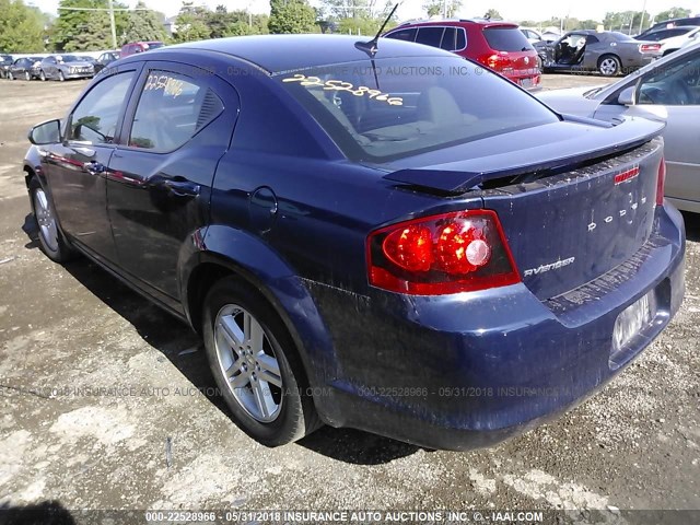 1C3CDZCG9DN544816 - 2013 DODGE AVENGER SXT Dark Blue photo 3