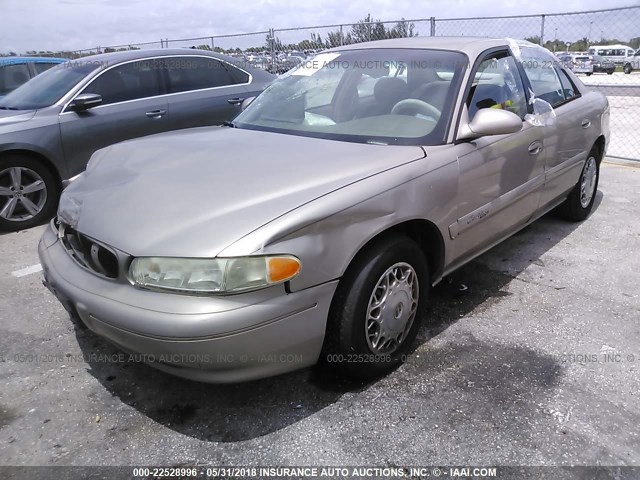 2G4WS52J3Y1334316 - 2000 BUICK CENTURY CUSTOM GOLD photo 2