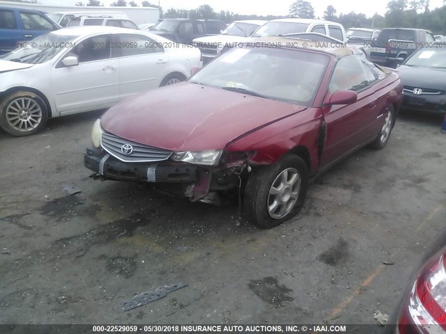 2T1FF28P23C609557 - 2003 TOYOTA CAMRY SOLARA SE/SLE წითელი ფოტო 2