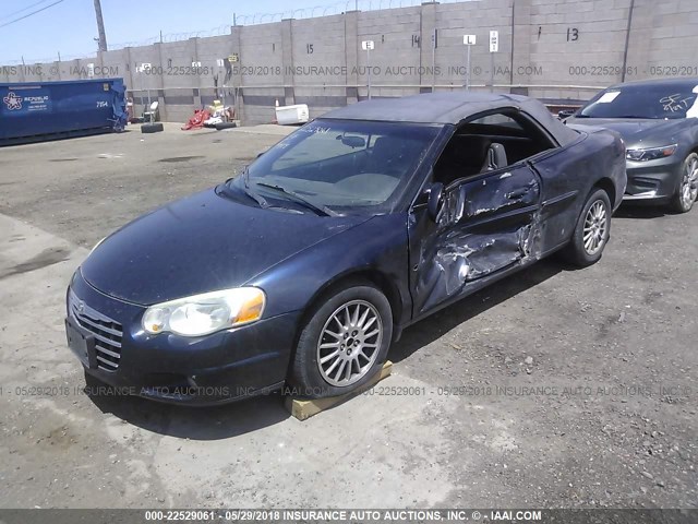 1C3EL55R64N136843 - 2004 CHRYSLER SEBRING LXI BLUE photo 2