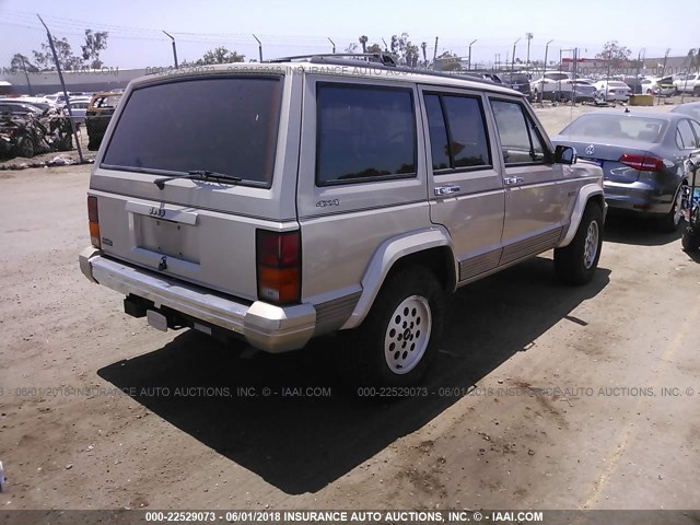 1J4FJ78S8PL633922 - 1993 JEEP CHEROKEE COUNTRY GOLD photo 4