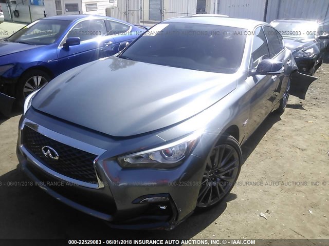 JN1FV7AR2JM481464 - 2018 INFINITI Q50 RED SPORT 400 GRAY photo 2