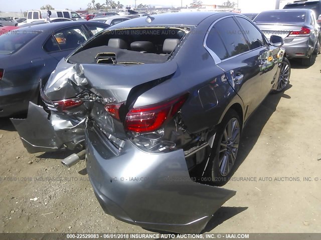 JN1FV7AR2JM481464 - 2018 INFINITI Q50 RED SPORT 400 GRAY photo 4