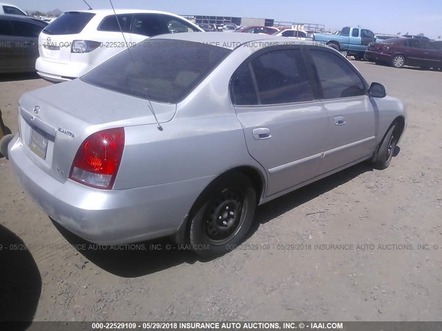 KMHDN45D73U477443 - 2003 HYUNDAI ELANTRA GLS/GT SILVER photo 4