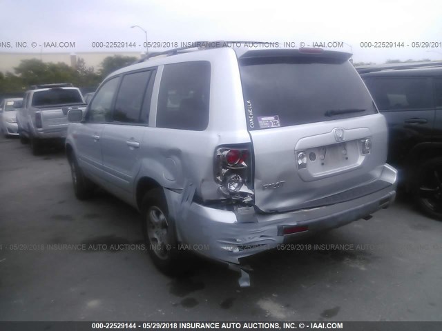 5FNYF28468B030699 - 2008 HONDA PILOT EX SILVER photo 3