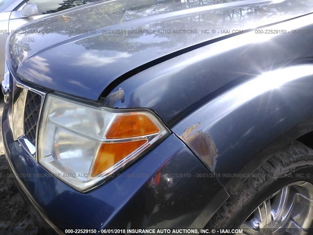 5N1AR18U97C623905 - 2007 NISSAN PATHFINDER LE/SE/XE BLUE photo 6