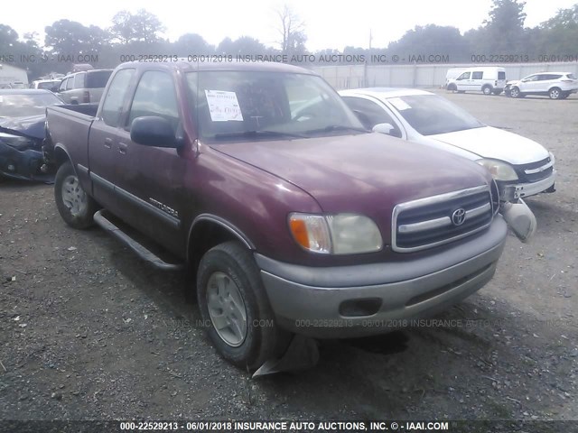 5TBRN34171S159621 - 2001 TOYOTA TUNDRA ACCESS CAB SR5 BURGUNDY photo 1