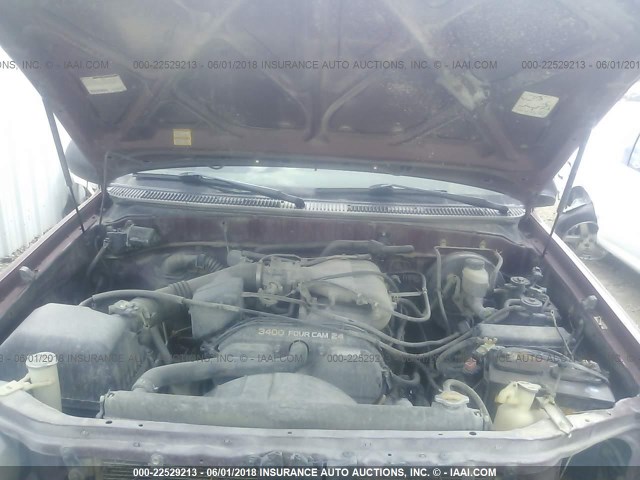 5TBRN34171S159621 - 2001 TOYOTA TUNDRA ACCESS CAB SR5 BURGUNDY photo 10