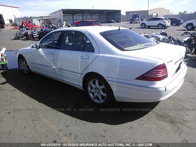 WDBNG83J35A443456 - 2005 MERCEDES-BENZ S 430 4MATIC WHITE photo 3